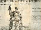 Une affiche de 1848 : Programme officiel des fêtes et cérémonies qui auront lieu dans Paris le 4 mai - Pour la célébration du 3e anniversaire de la ...