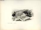 Montagnes du Djurjura - Village Kabyle - Une photogravure en monochrome extraite de la revue mensuelle 'Algérie artistique et pittoresque (vers ...
