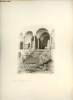 Tunis - Escalier des lions, au Bardo - Une photogravure en monochrome extraite de la revue mensuelle 'Algérie artistique et pittoresque (vers 1890).. ...