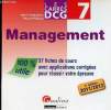 Management - 37 fiches de cours avec applications corrigées pour réussir votre épreuve - 2e édition 2011-2012.. Cavagnol André & Roulle Pascal