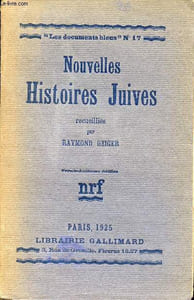 Nouvelles Histoires Juives - Collection les documents bleus n°17 - 38e édition.