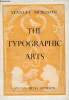 The typographic arts two lectures.. Morison Stanley