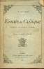 Essais de Critique historique, philosophique et littéraire - 2e édition.. T.Colani