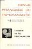 Revue française de psychanalyse - 1-2 tome XXXIX janvier-avril 1975 - L'avenir de la psychanalyse.. Collectif