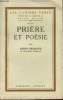Prière et poésie - Collection les cahiers verts n°67 - Exemplaire n°3080 sur papier vergé. Bremond Henri