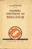Manuel critique de biologie.. J.Lefèvre