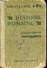 Histoire romaine rédigée conformément aux programmes du 30 avril 1931 classe de cinquième - Cours complet d'histoire à l'usage de l'enseignement ...