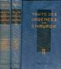 Traité des urgences en Chirurgie - En deux tomes - Tomes 1 + 2 .. P.Brocq & F.Poilleux & R.Chabrut
