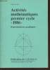 Activités mathématiques premier cycle 1986 représentations graphiques - Publication de l'APMEP n°63.. Collectif