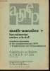 "Math-annales + baccalaur""at séries a-b-d-d' sessions (normale et de remplacement 1979 + 6 sujets pour un renouvellement - Supplément au bulletin ...