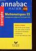 Annabac hatier 2000 corrigés - Mathématiques ES.. Merckhoffer René & Bréhéret Richard