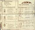 Plaquette publicitaire Sama tarif collectivités 10-10-1962.. Collectif