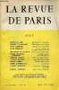 La revue de Paris aout 1956 63e année - Mécanisme d'un abandon Maréchal Juin - l'Allemagne et son armée Robert d'Harcourt - la route de Don Quichotte ...