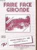 Faire face en Gironde - Numéro spécial - Congrès national A.P.F. 1985.. Collectif