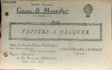 Canson & Montgolfier - Papiers a calquer.. Collectif