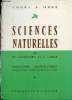 Sciences naturelles - Philosophie, mathématiques, sciences expérimentales - Cours A.Obré.. H.Camefort & A.Gama