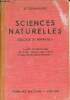 Sciences naturelles géologie et botanique - Classe de quatrième deuxième année des eps et des cours complémentaires - Programme du 14 avril 1938 - ...