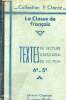 La classe de français - Lecture explication diction classes de 6e et 5e textes - 11e édition.. H.Bouchet & P.Clarac