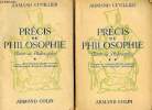 Précis de philosophie classe de philosophie - En deux tomes - Tomes 1 + 2 .. Cuvillier Armand