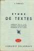 Etude de textes admission en 6e C.E.P. bourse d'enseignement technique (2e et 3e séries) classes de 7e 6e 5e cours moyen et supérieur classe de fin ...