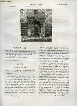 La Terre Sainte n°46 3e série 9e année n°201 15 nov. 1883 - Le Schisme - traits bibliques - la marche vers l'exil - l'antagonisme radical et définitif ...
