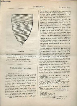 La Terre Sainte n°66 4e série 10e année n°221 15 sept.1884 - Nobiliaire des croisades Courtin - encore le carmel souvenirs d'un pèlerinage - une ...