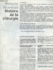 Histoire de la chirurgie - Histoire sciences textes et documents pour la classe n&deg;22 24 octobre 1968 -. Collectif