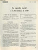 Le monde rural et la r&eacute;volution de 1739 - Histoire documents pour la classe n&deg;60 1-10-59.. Collectif
