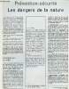Les dangers de la nature - Pr&eacute;vention-s&eacute;curit&eacute; textes et documents pour la classe n&deg;18 28 mai 1968.. Collectif