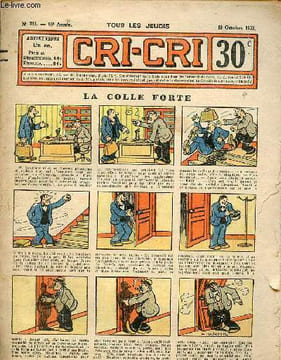 Cri-Cri n°786 16e année 19 octobre 1933 - La colle forte - un chien qui rapporte - coeur d'or par Pierre Adam - amusements et récréations - l'homme à ...