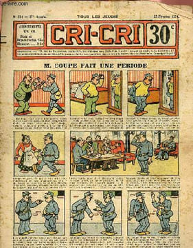 Cri-Cri n°804 17e année 22 février 1934 - M.Soupe fait une période - la girafe et le singe - les deux abandonnés par Jean Chesnay - l'escalier ...