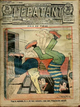 L'épatant n°1052 21e année jeudi 27 septembre 1928 - Pris au piège - un rentier malin - radassar - la chasse au convict XVII - le jeu de la mort - les ...