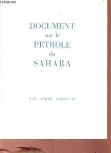 Document sur le pétrole du Sahara.