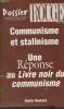Dossier Rouge supplément à rouge n°1755 - Communisme et salinisme une réponse au livre noir du communisme.. Bensaïd Daniel