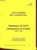Les Cahiers du C.E.R.M.T.R.I. n°137 mai 2010 - Naissance du Parti Communiste en France 1920-1922.. Collectif