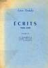 Ecrits 1928-1940 - Tome 3 : La tragédie de la classe ouvrière allemande.. Trotsky Léon