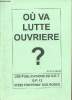 Où va lutte ouvrière ? - Les Publications du G.E.T.. Moyon Richard