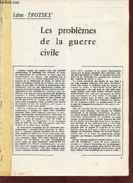 Les problèmes de la guerre civile.. Trotsky Léon