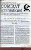 Combat international supplément au n°30-31-32 janvier-mai 1988 - Dix theses de délimitation éditées par le workers revolutionary party W.R.P. de ...
