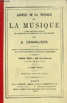 Abrégé de la théorie de la musique - 12e édition.. A.Danhauser