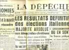 La dépêche du midi n°130 2e année jeudi 22 avril 1948 - Les économies première difficulté que le gouvernement et la majorité s'attachent à résoudre - ...