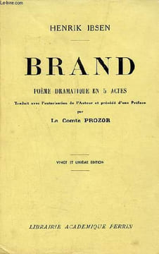 Brand poème dramatique en 5 actes - 21e édition.. Ibsen Henrik