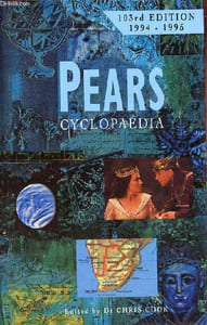 Pears cyclopaedia 1994-95 a book of background information and reference for everyday use - 103rd edition.