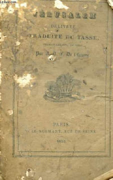 Jérusalem délivrée traduite du tasse - Tome troisième.. A.B.F.De l'Horme
