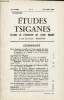 Etudes Tsiganes n°3 12e année octobre 1966 - Trois chansons recueillies en France auprès de voyageurs tsiganes remarques sur l'emploi des mots romanes ...