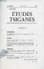 Etudes Tsiganes n°2-3 25e année 1979 - La langue anglo-romani récit et glossaire par André Barthélémy - chasse et pêche parmi les Tsiganes par ...