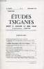 Etudes Tsiganes n°4 19e année décembre 1973 - Quelques poésies du Tsigane letton Karlis Rudevics - une enquête du CNIN sur le porte à porte synthèse ...