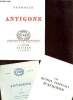 Antigone tragédie - Collection du répertoire théatre national populaire.. Sophocle