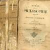 Histoire de la philosophie et particulièrement de la philosophie contemporaine - En 3 tomes - Tomes 1 + 2 + 3.. Blanc Elie