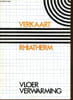 Verkaart rhiatherm vloer verwarming.. Collectif